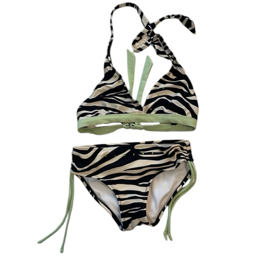 Limited Too Bikini swimsuit animal print two piece bathing suit girl size 12